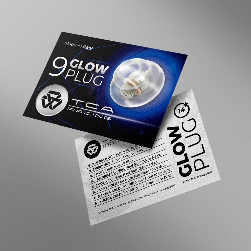 TCA Racing STANDARD GLOW PLUG N° 9 - FOR STROKE ENGINES - 1:8 - 1:10 SCALE - RC CARS - 3