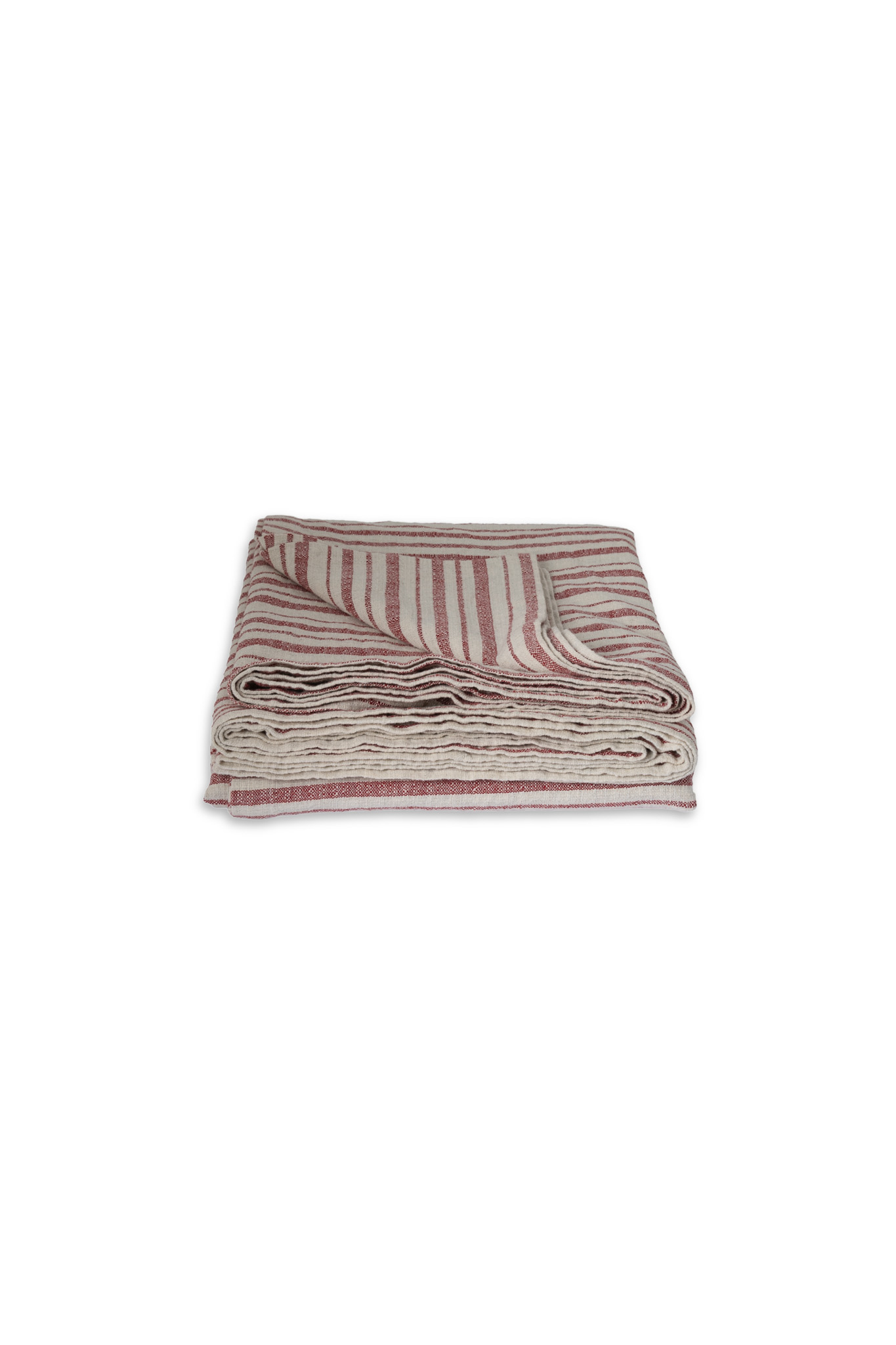 Karlelund - Natural/Red tablecloth - 250x140 cm - 5