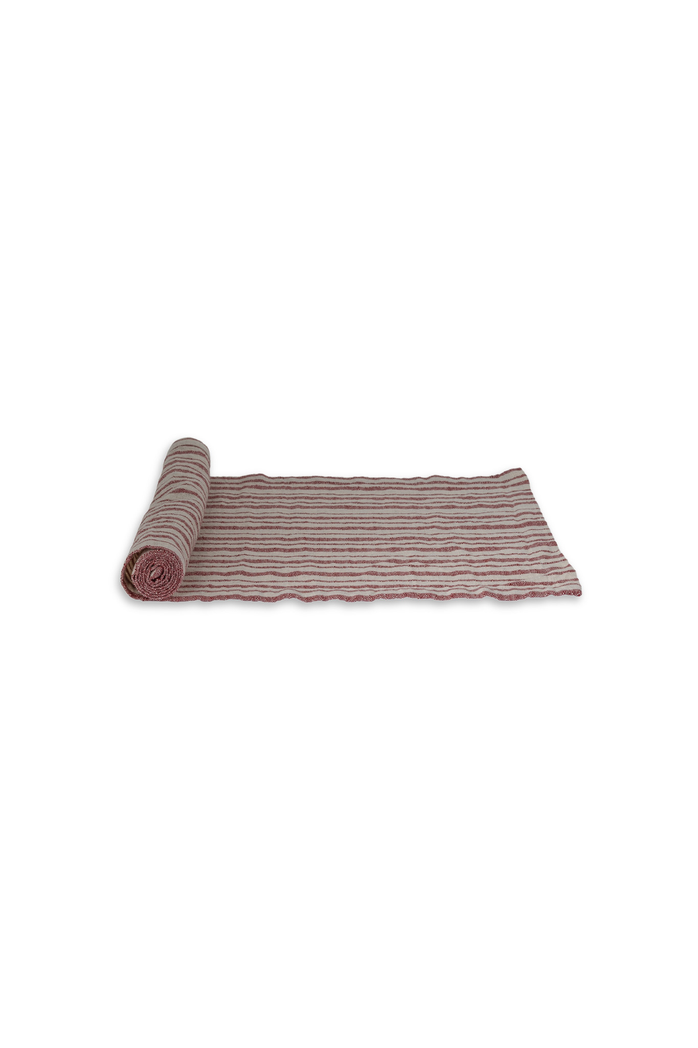 Karlelund - Natural White/Red Runner - 120x35 cm - 5