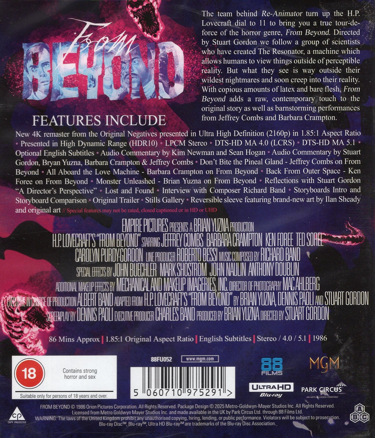 From Beyond (ej svensk text) (4K Ultra HD) - 2