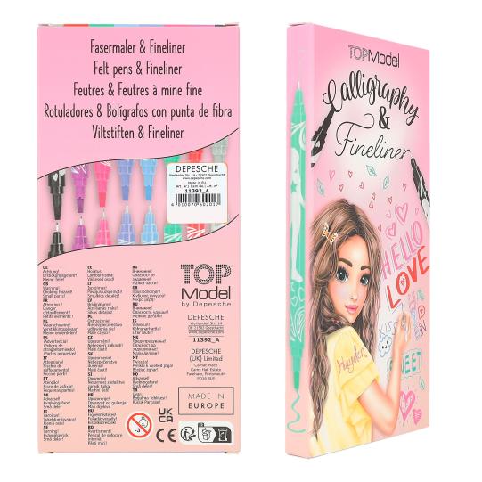 TOPModel Kalligrafi- & Finelinerpennor,8-pack - 7