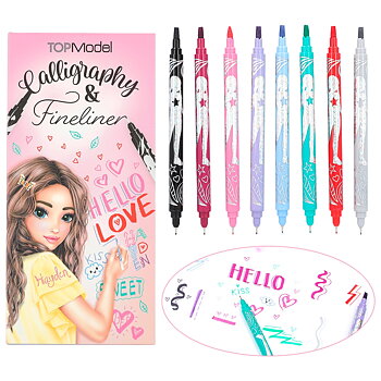 TOPModel Kalligrafi- & Finelinerpennor,8-pack