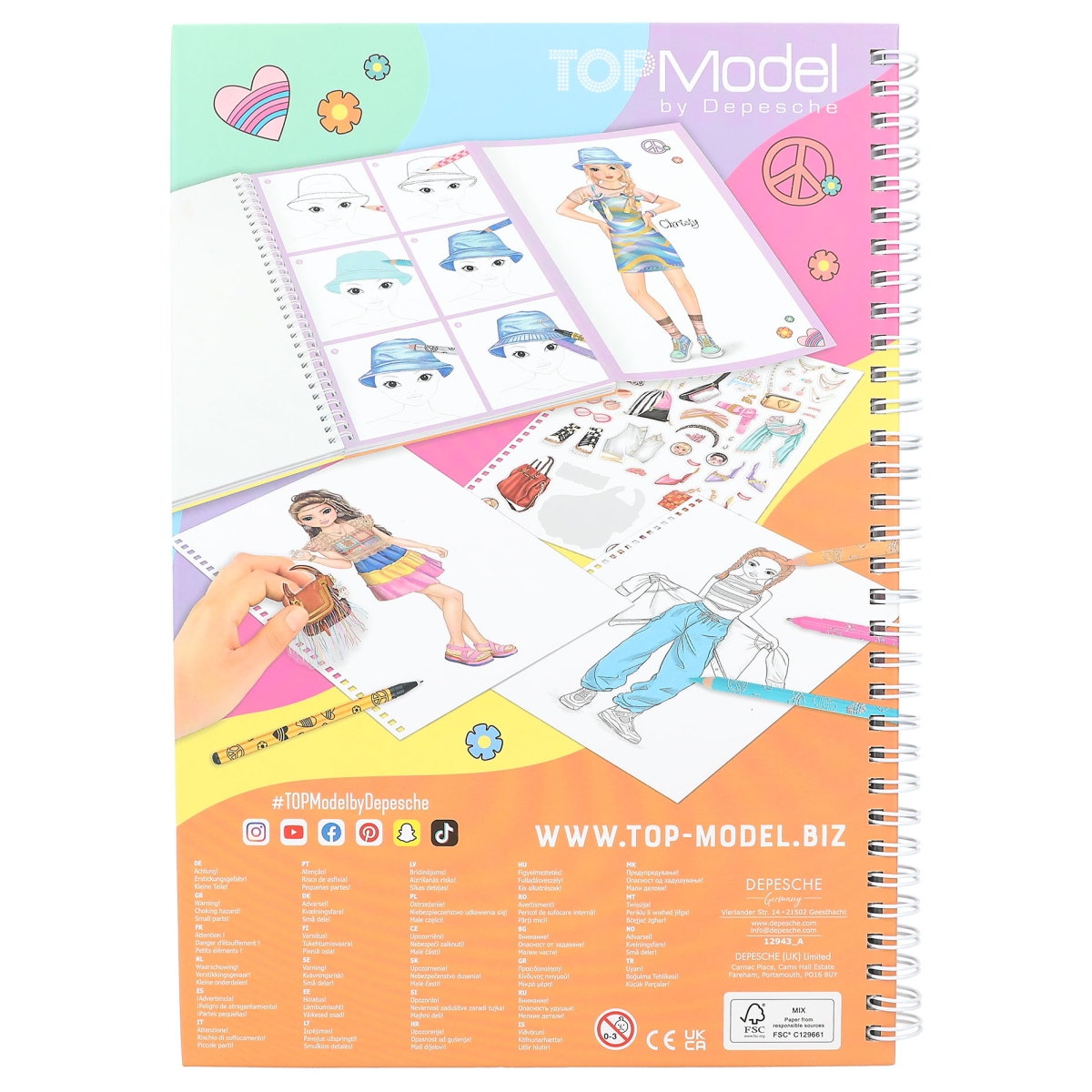 TOPModel Designbok med färgpennor - 7
