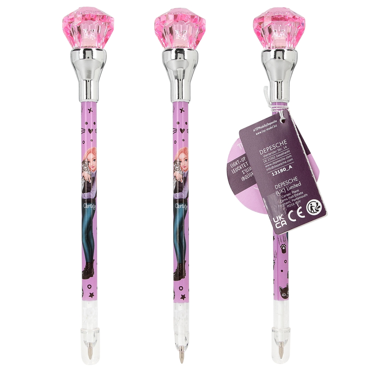 TOPModel Bläckpenna med ljus REBEL KITTY - 5