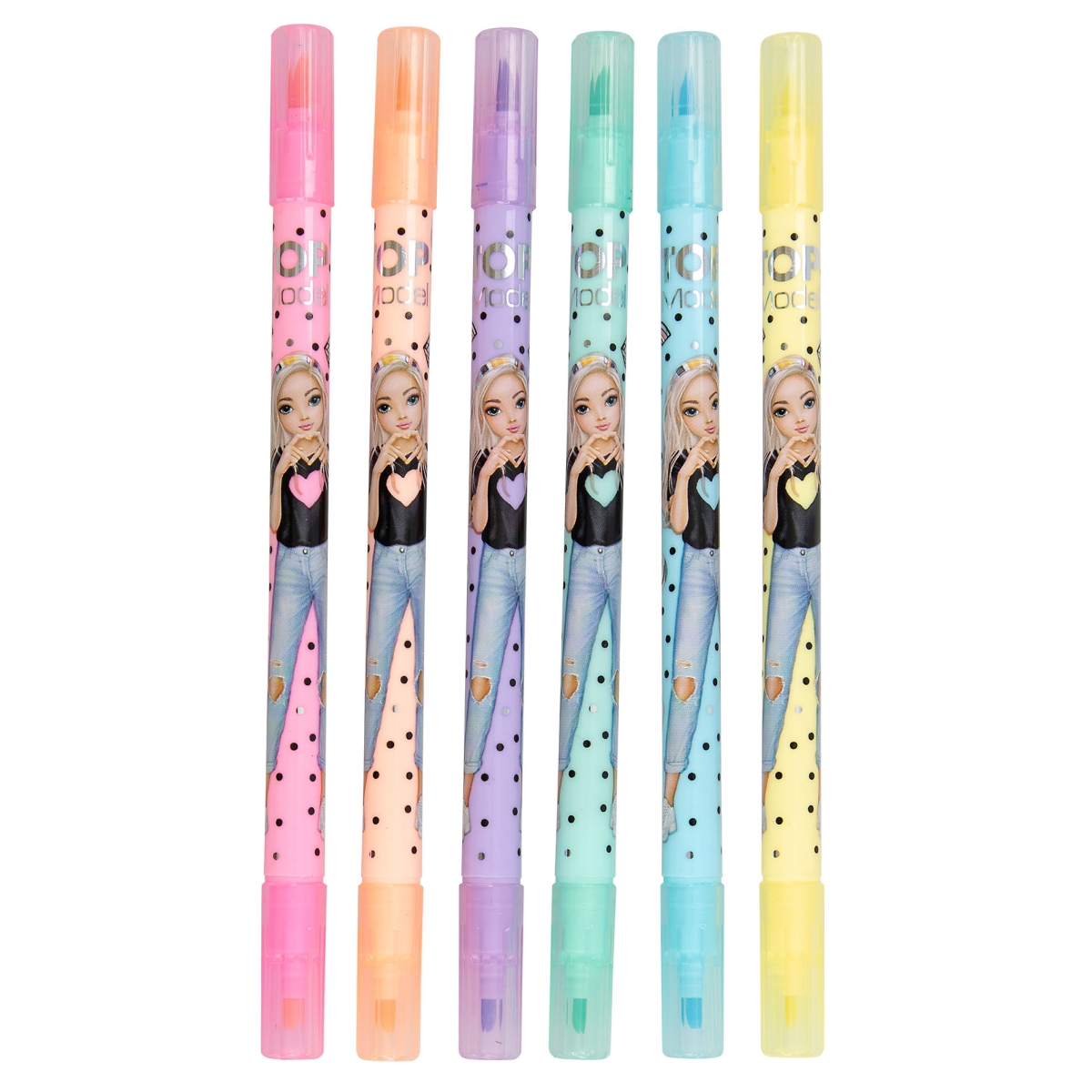 TOPModel Pastelltuschpennor, 6-pack - 3