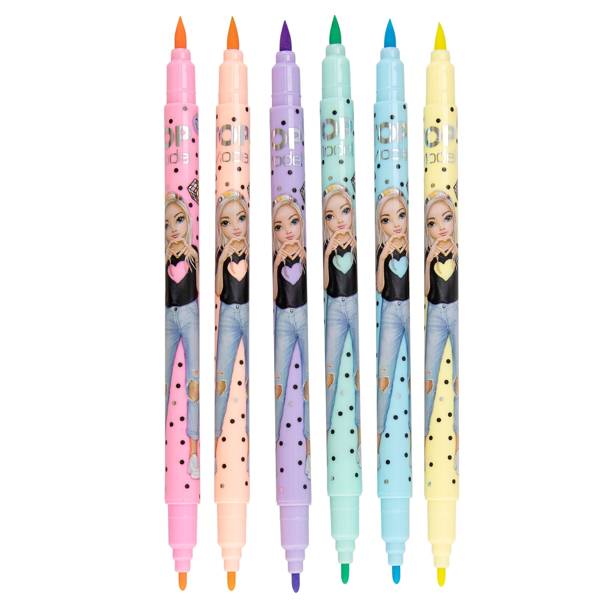 TOPModel Pastelltuschpennor, 6-pack - 4