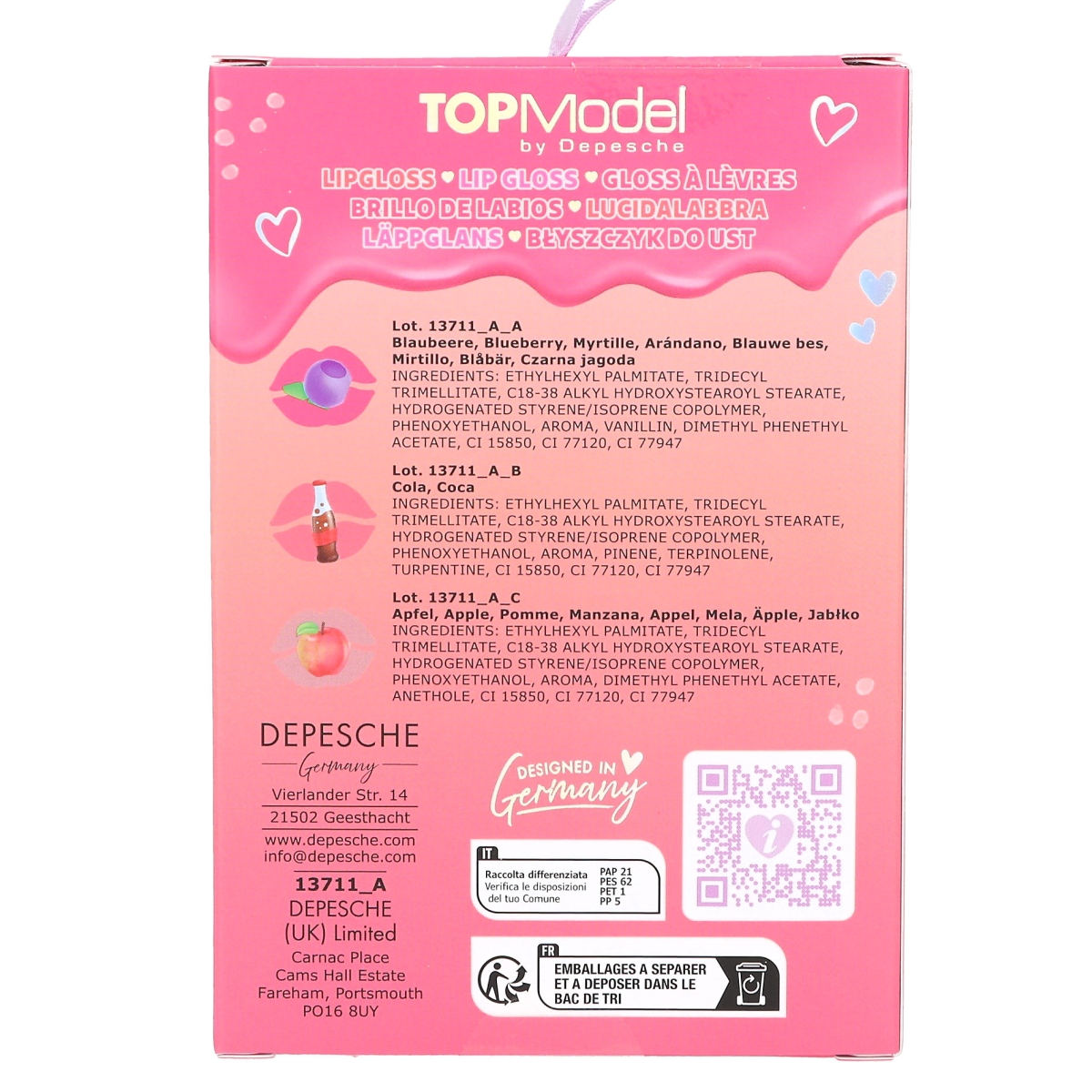 TOPModel Läppglans, 3-pack BEAUTY andME - 7