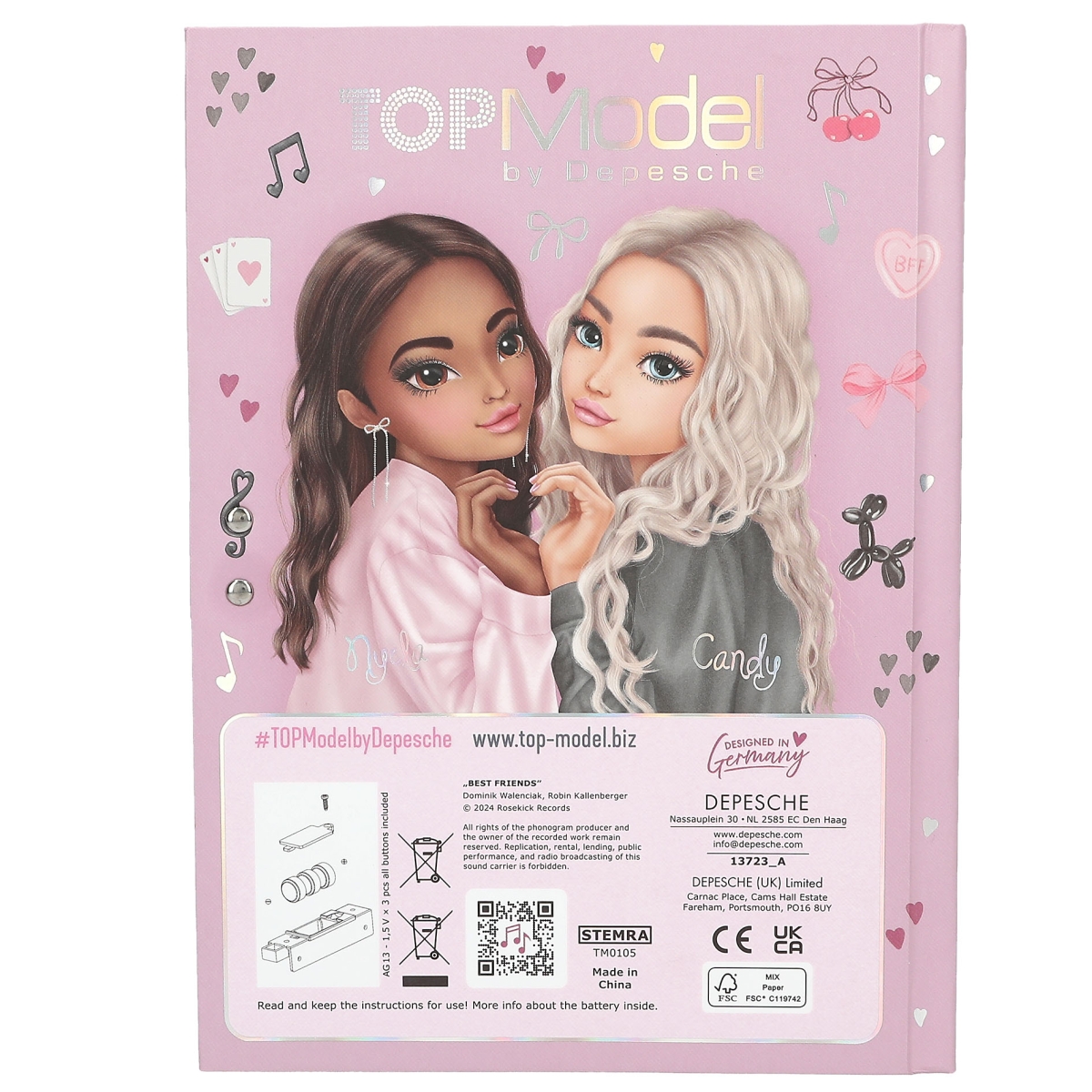 TOPModel Dagbok med kod & musik MY BFF - 5