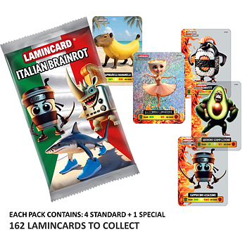 Italian Brainrot Collectible Cards 5 Pack