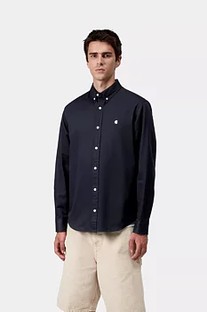 Carhartt WIP Madison Långärmad Skjorta Navy/ Wax