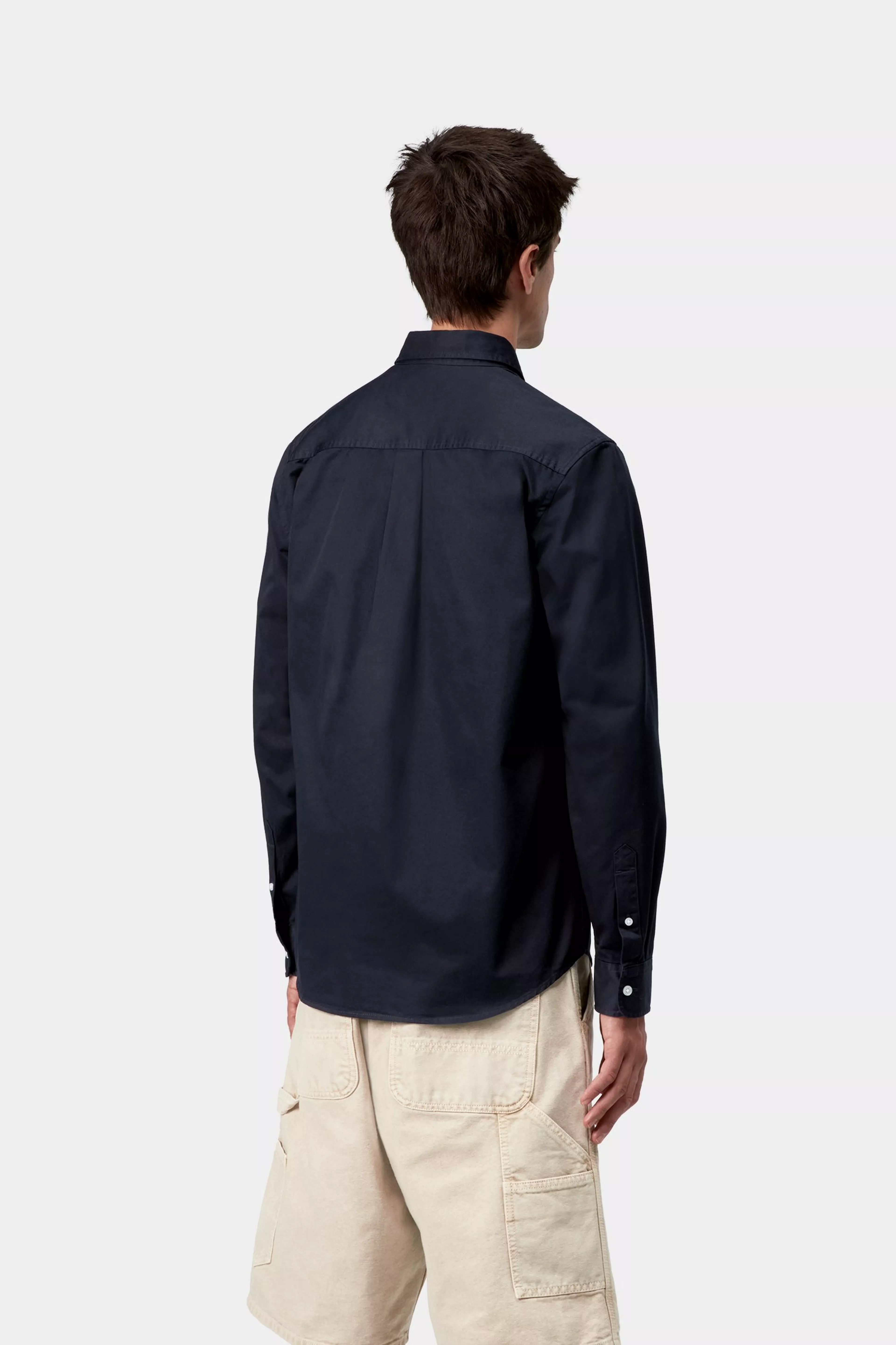 Carhartt WIP Madison Long Sleeve Shirt Navy/ Wax - 2
