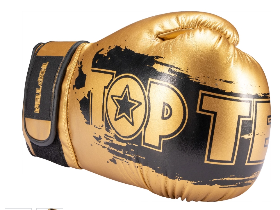 Topten Boxglove Golden Star Black/Gold 10-16 oz - 2