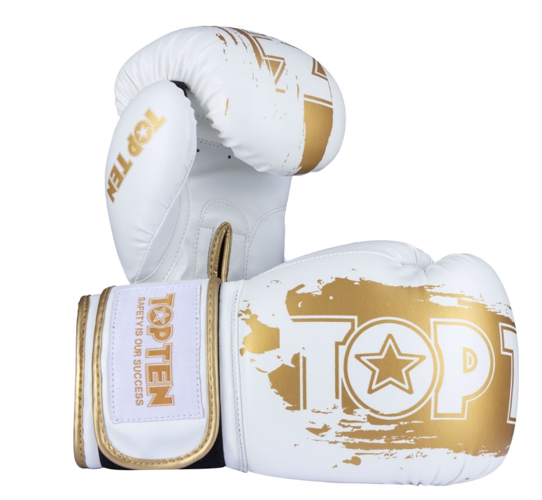 Topten Boxhandske Golden Star Vit/Guld 10-16 oz