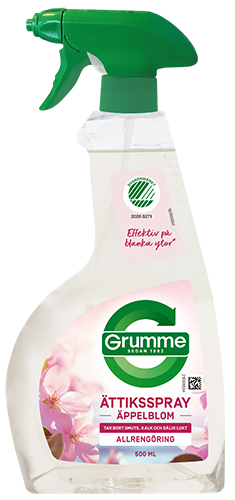 Grumme Ättikaspray Äppelblom Effektiv rengöring med fräsch doft och miljömärkning