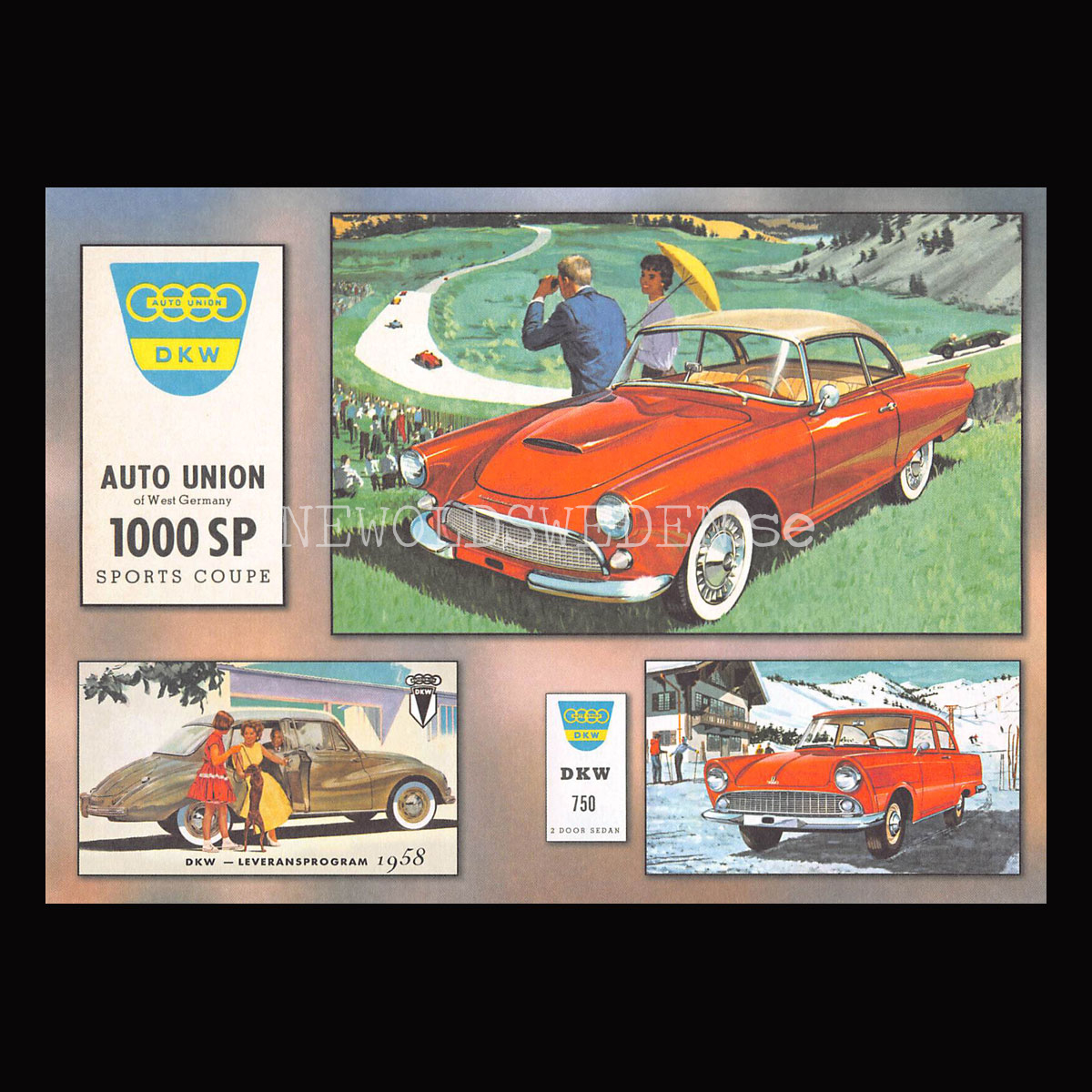 DKW 1958 - 1000 SP SPORTS COUPE - DKW 750 - Vykort A5