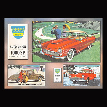 DKW 1958 - 1000 SP SPORTS COUPE - DKW 750 - Vykort A5