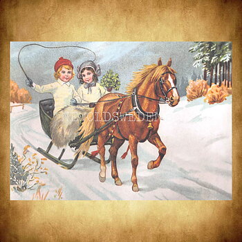 Julkort - Motiv från början 1900-talet - Vykort A5