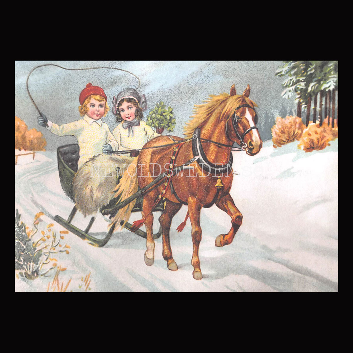 Julkort - Motiv från början 1900-talet - Vykort A5