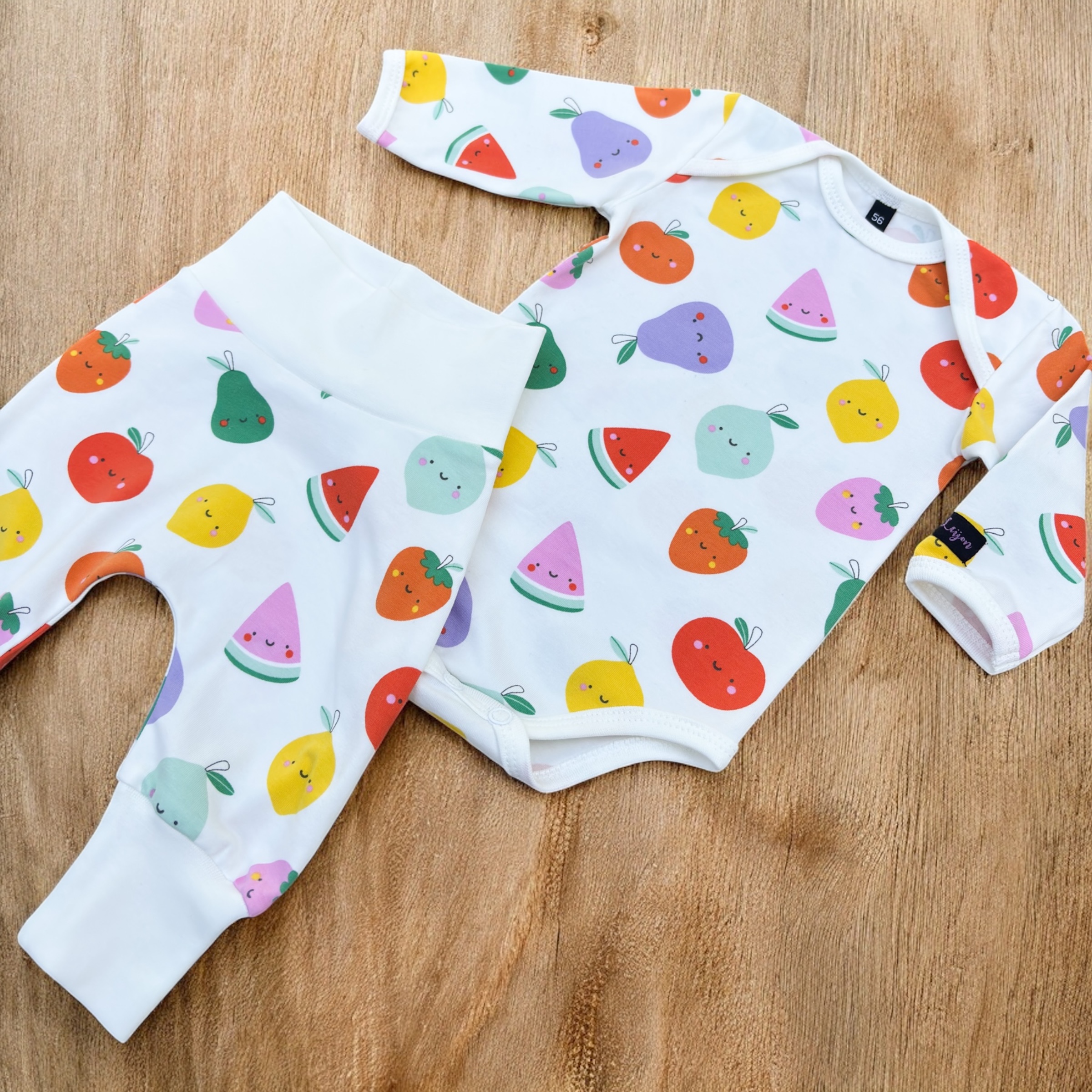 Set body & byxa ”Fruktstund”