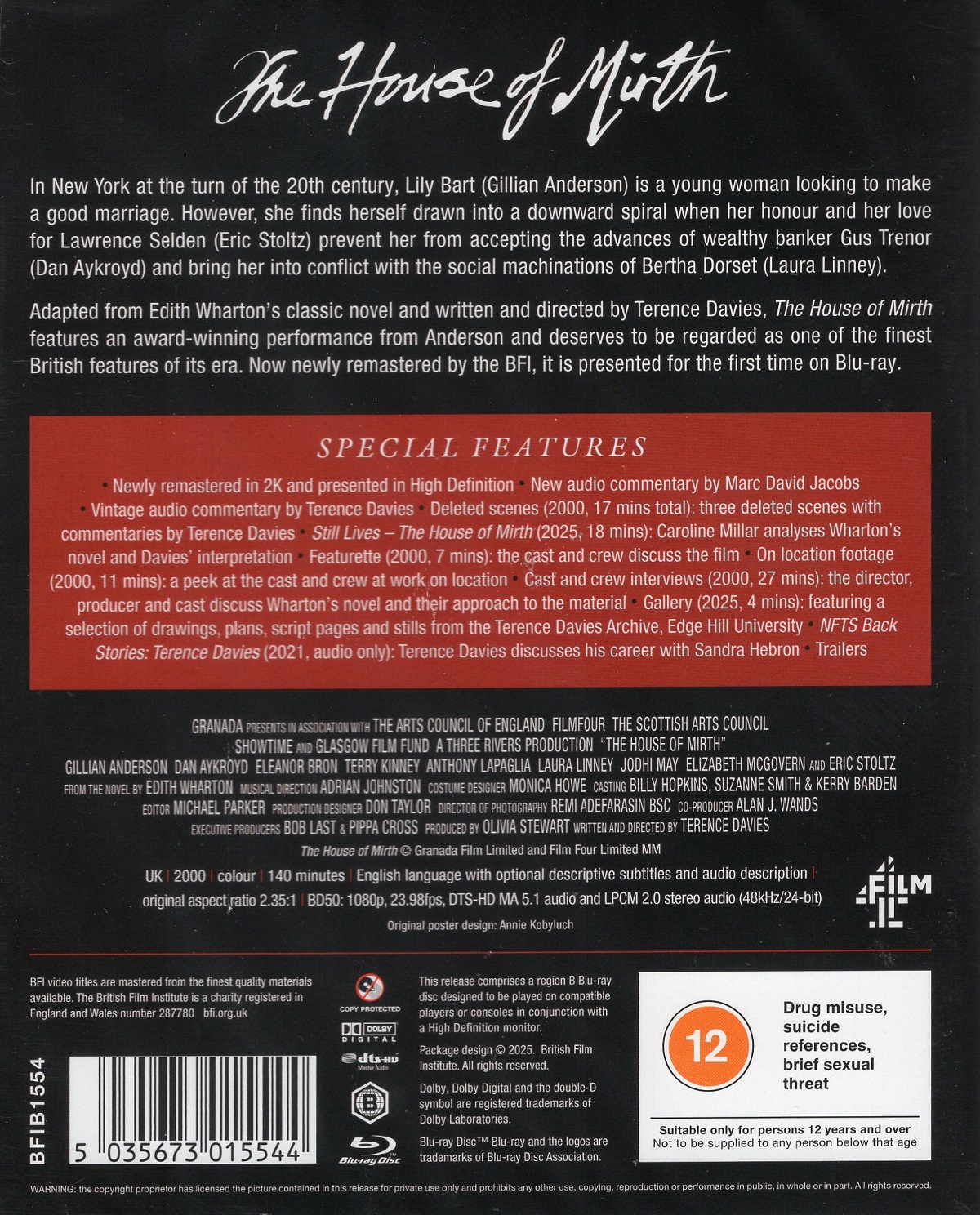 The House of Mirth (Limited Edition) (ej svensk text) (Blu-ray) - 2