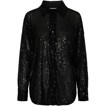 Blus med paljetter - Svart - Marta du chateau