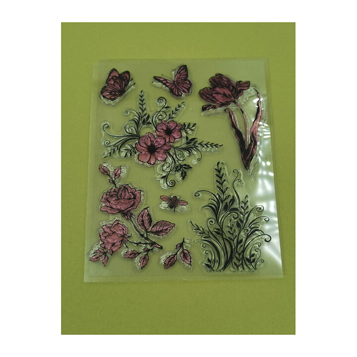 Clear Stamps Second Hand - Floral Scrolls