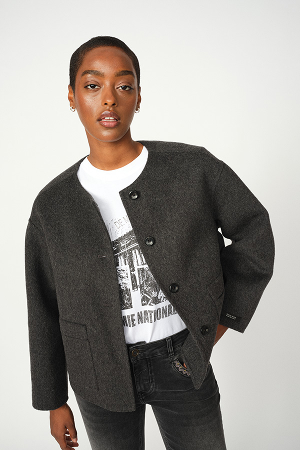 Mos Mosh - MMMaria Loisa Wool Jacket Phantom - 10
