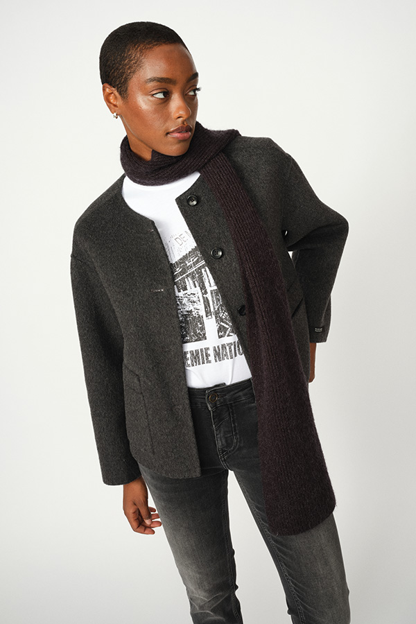 Mos Mosh - MMMaria Loisa Wool Jacket Phantom - 9