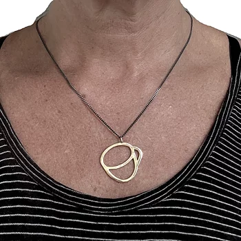 Halsband - FIKA - silver&mässing
