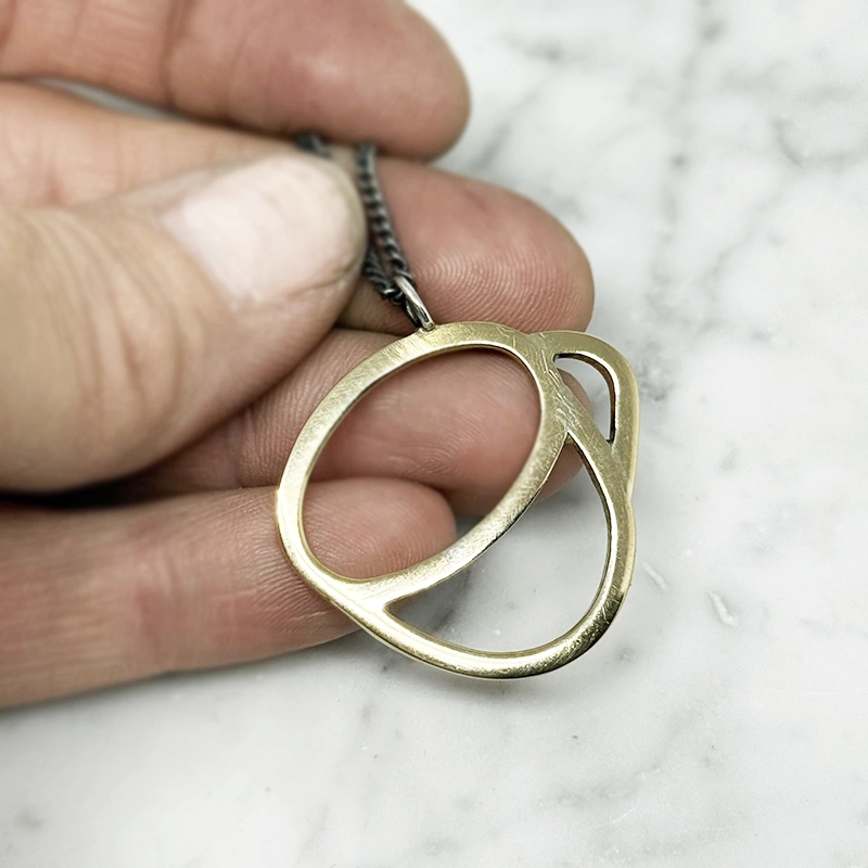 Halsband - FIKA - silver&mässing - 4
