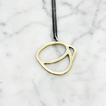 Halsband - FIKA - silver&mässing