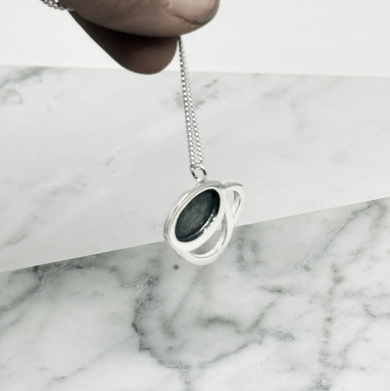 Necklace - FIKA - silver - 3