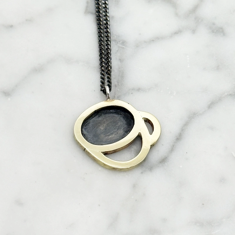 Halsband - FIKA - silver&mässing