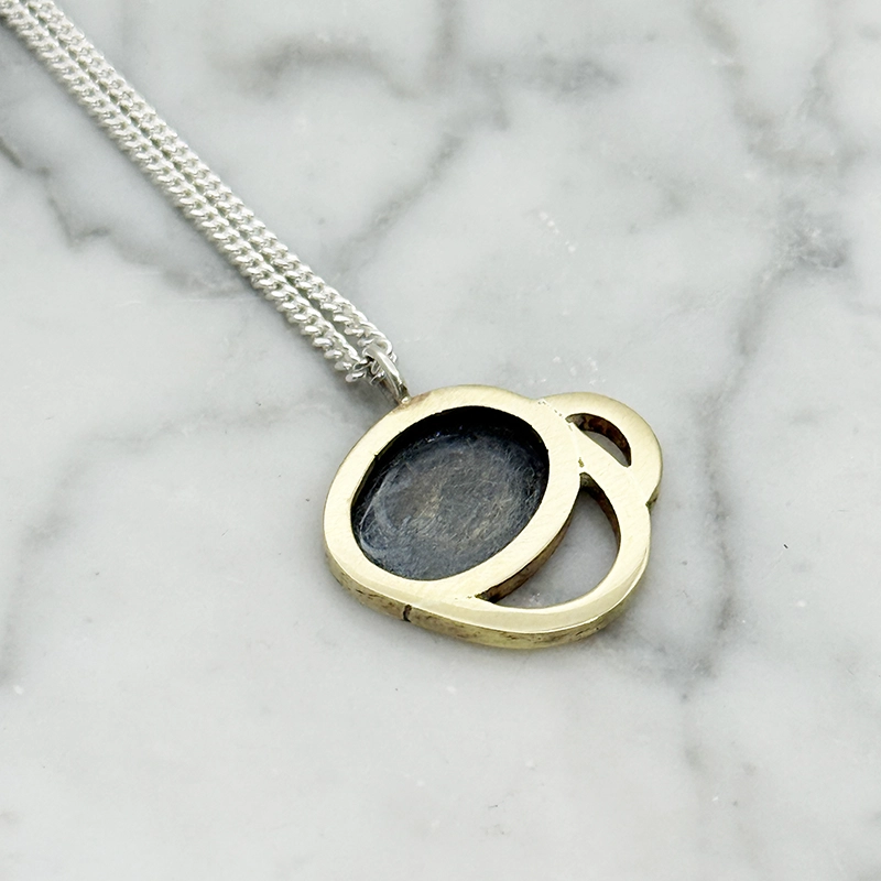Halsband - FIKA - silver&mässing - 3