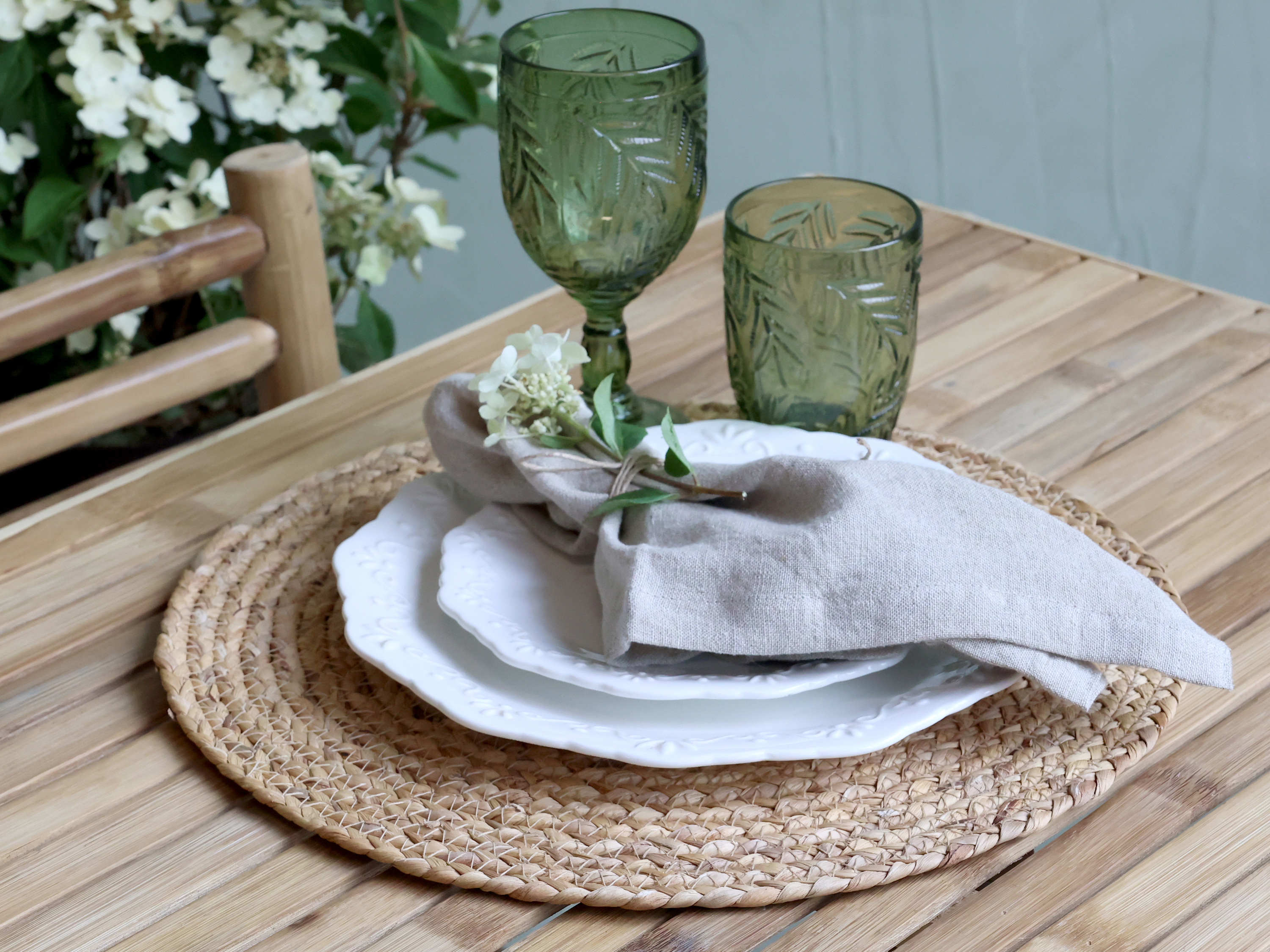 Coaster - Tray - Plate coaster - Natural 2-pack - Ø 38 cm - 3