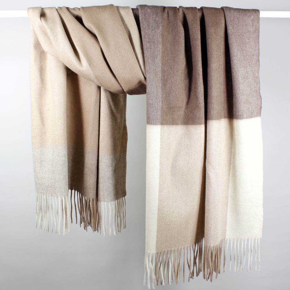 Sandy Varm  Beige Ullsjal - 2