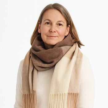 Sandy Varm  Beige Ullsjal