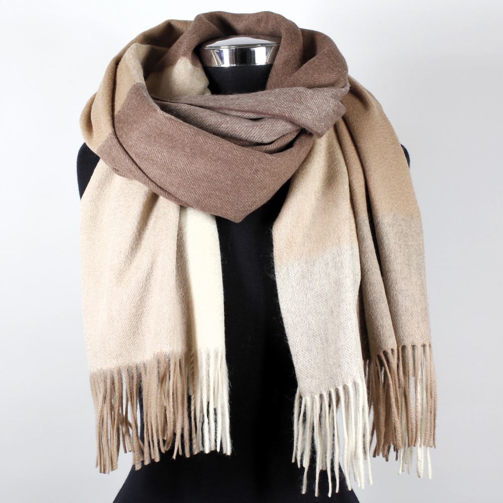 Sandy Varm  Beige Ullsjal - 5