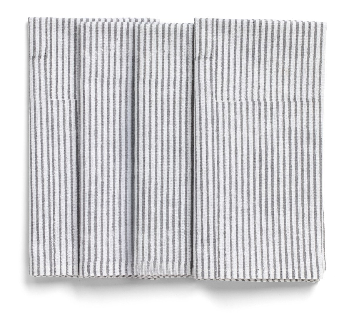 Napkin - Stripe Grey  4-pack 50x50