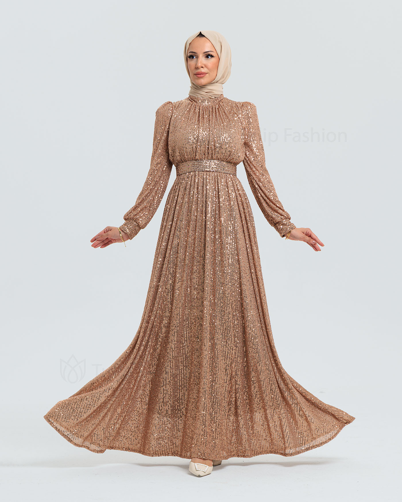 Party dress - Beige - 11