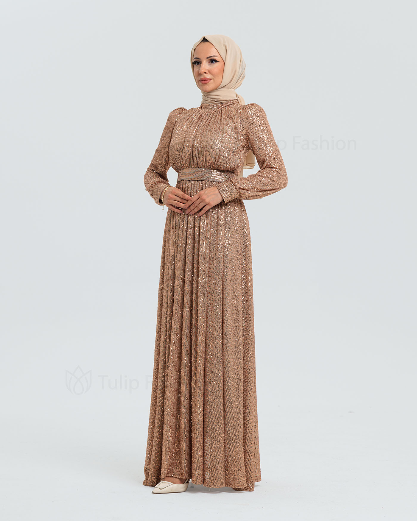 Party dress - Beige - 5