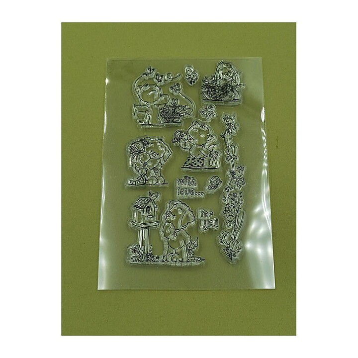 Clear Stamps Second Hand - Puppy Bunny Teddy