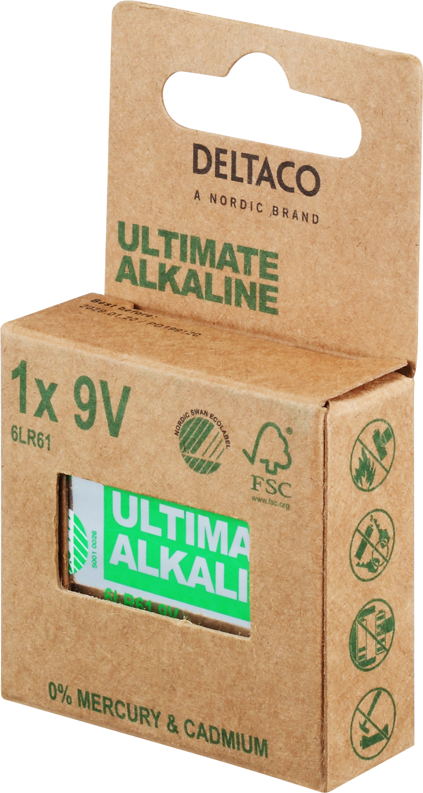 Deltaco, Ultimate batteri, 9V - 4