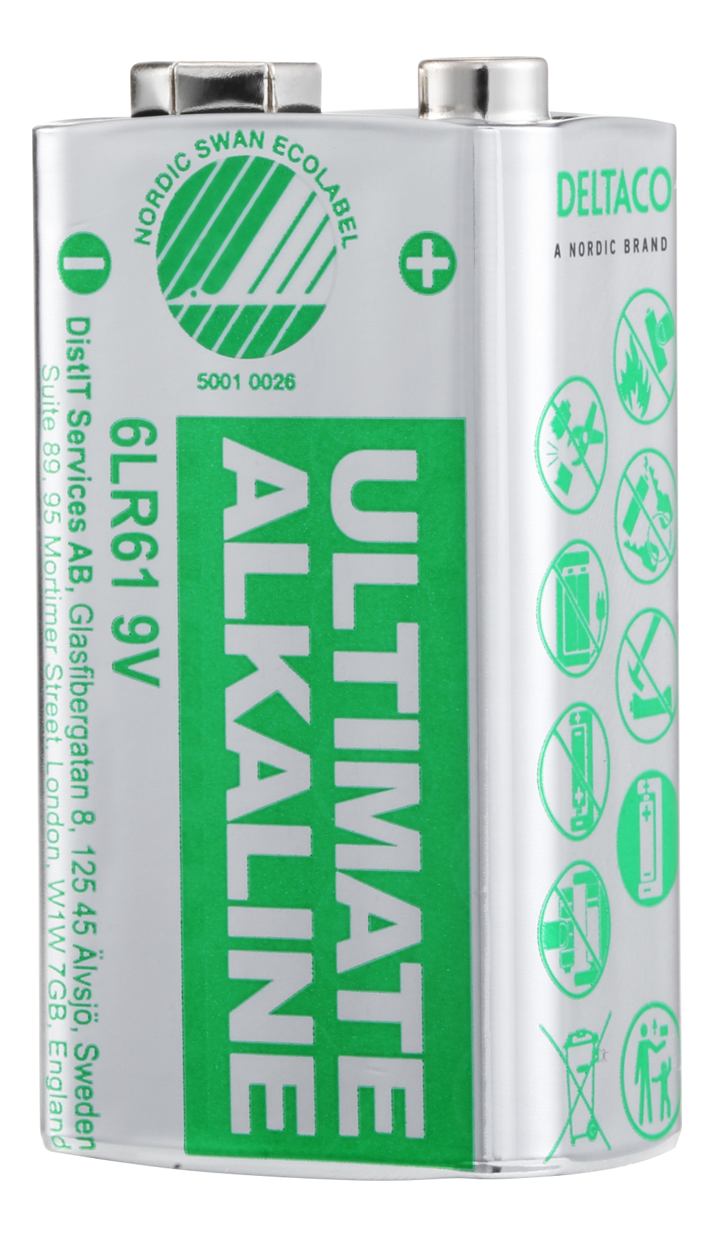 Deltaco, Ultimate batteri, 9V - 2