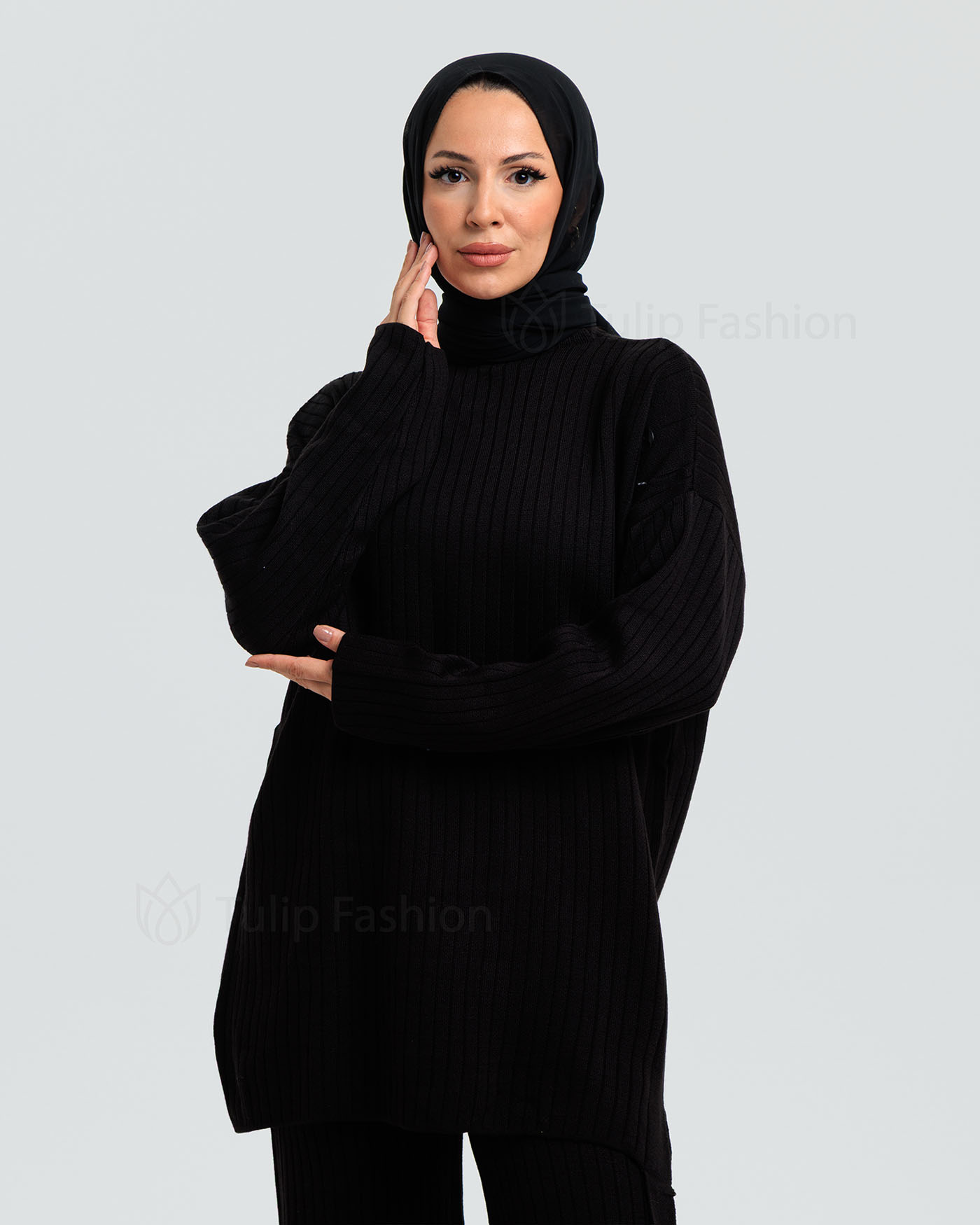 Tunic set with pants - Black - 9