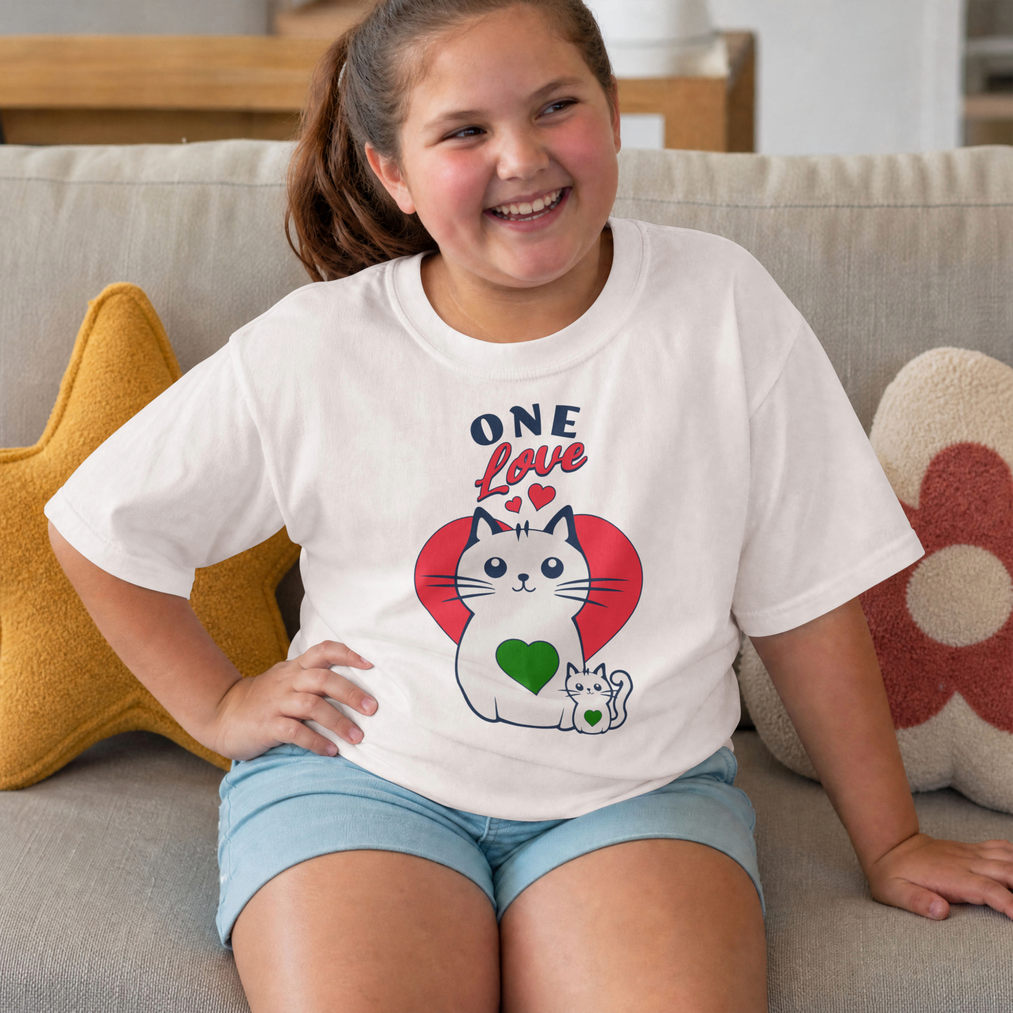 One Love Kids T- shirts White