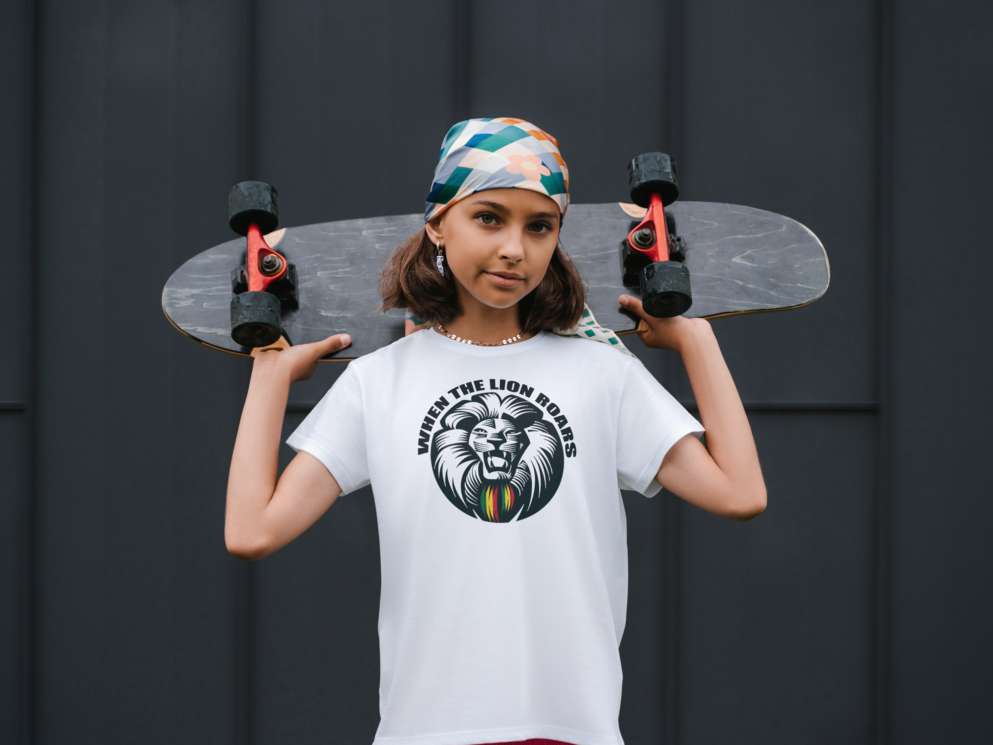 Lion Roars Kids T- shirts White
