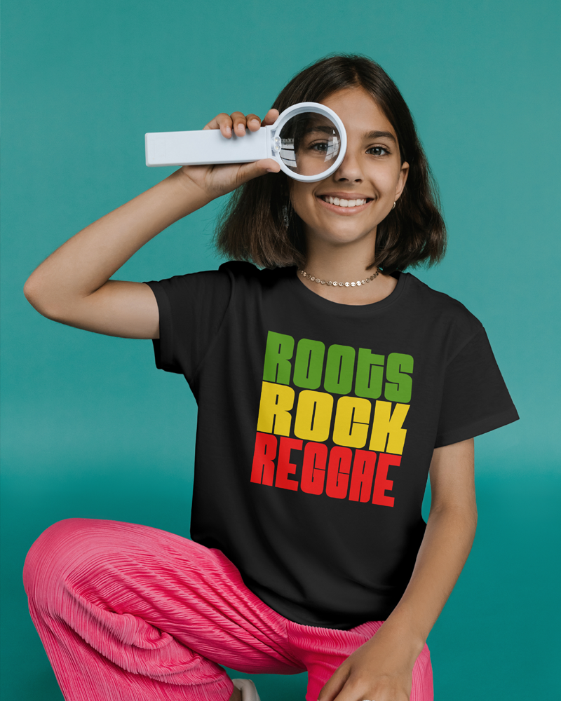 Roots Rock Reggae Kids T-shirt Black