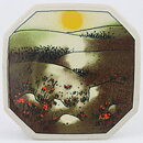 Heljä Liukko-Sundström (Finnair 1995) Octagon Wall Plaque Midnight Sun Summer 15 cm (2)