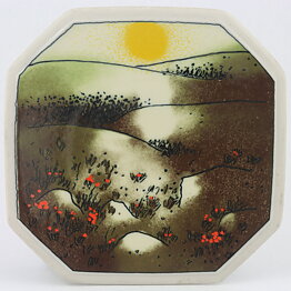 Heljä Liukko-Sundström (Finnair 1995) Octagon Wall Plaque Midnight Sun Summer 15 cm (2)